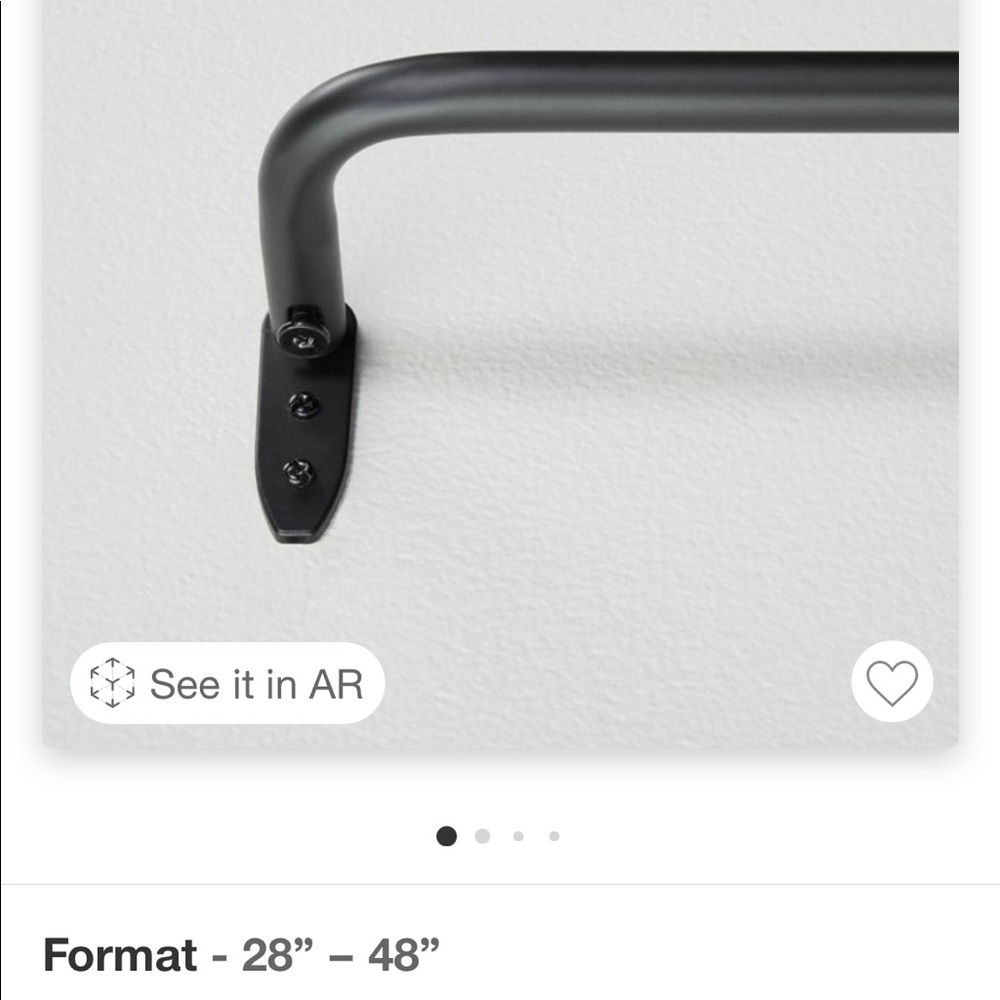 French Return Curtain Rod Matte Black - Hearth & Hand™ with Magnolia NIB